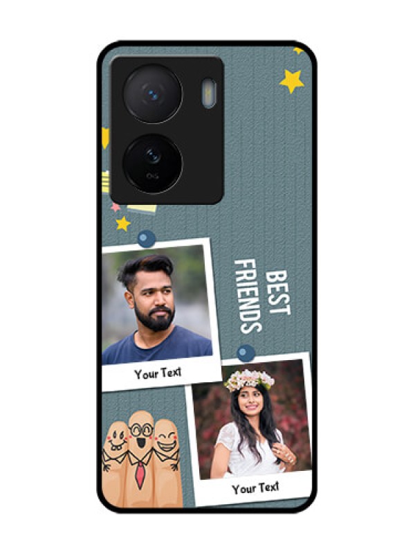 Custom iQOO Z7 5G Custom Metal Phone Case - Sticky Frames And Friendship Design