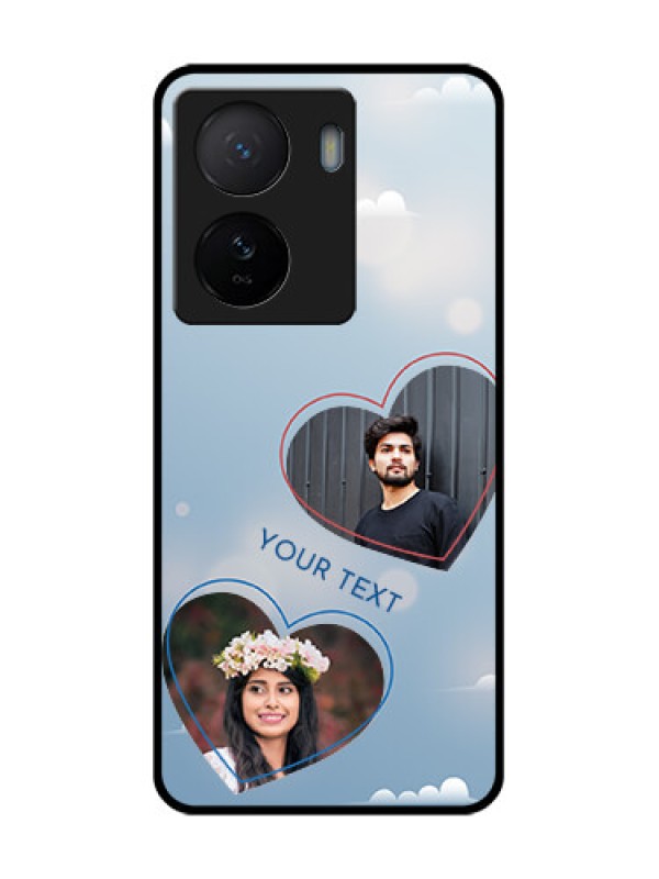 Custom iQOO Z7 5G Custom Metal Phone Case - Blue Color Couple Design