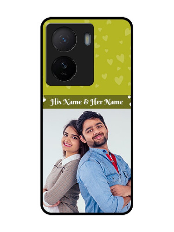 Custom iQOO Z7 5G Custom Metal Phone Case - You and Me Heart Design