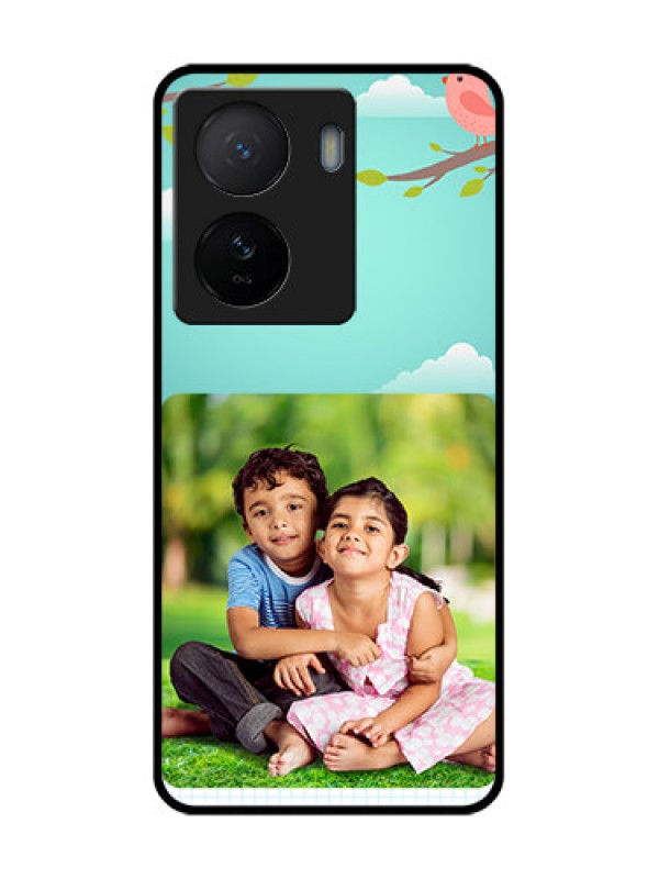 Custom iQOO Z7 5G Custom Metal Phone Case - Doodle Love Design