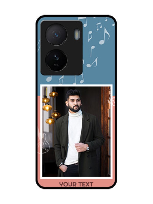 Custom iQOO Z7 5G Custom Metal Phone Case - With Color Musical Note Design