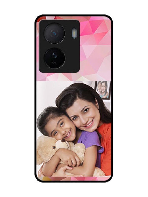 Custom iQOO Z7 5G Custom Metal Phone Case - Abstract Triangle Design