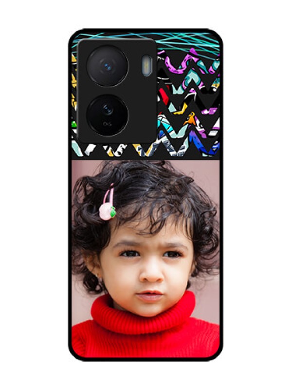 Custom iQOO Z7 5G Custom Metal Phone Case - Neon Abstract Design