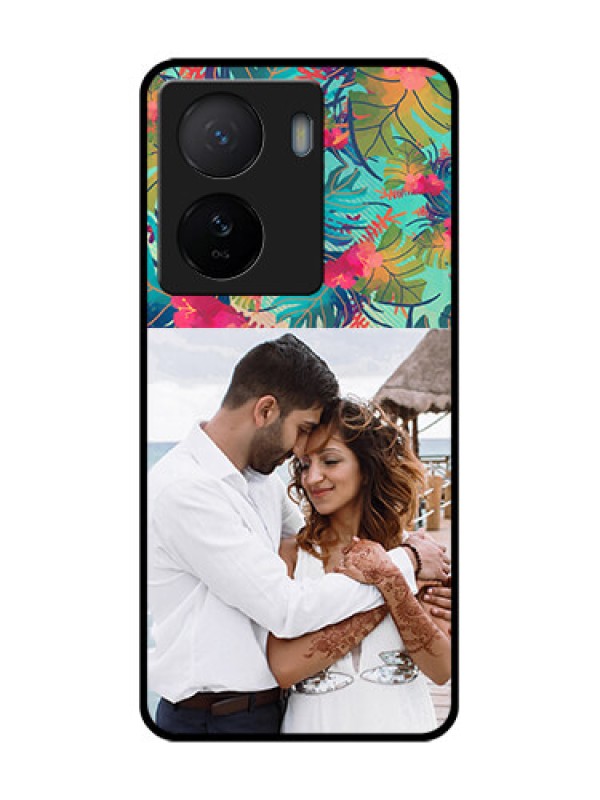 Custom iQOO Z7 5G Custom Metal Phone Case - Watercolor Floral Design