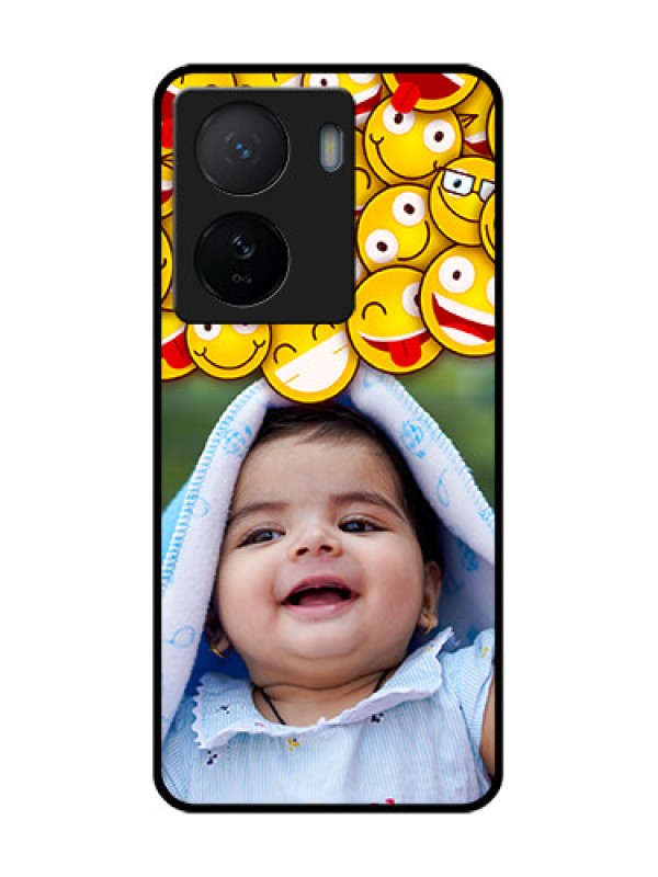 Custom iQOO Z7 5G Custom Metal Phone Case - With Smiley Emoji Design