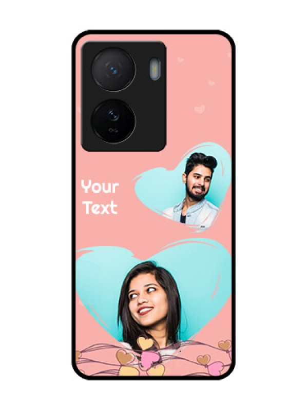 Custom iQOO Z7 5G Custom Metal Phone Case - Love Doodle Design