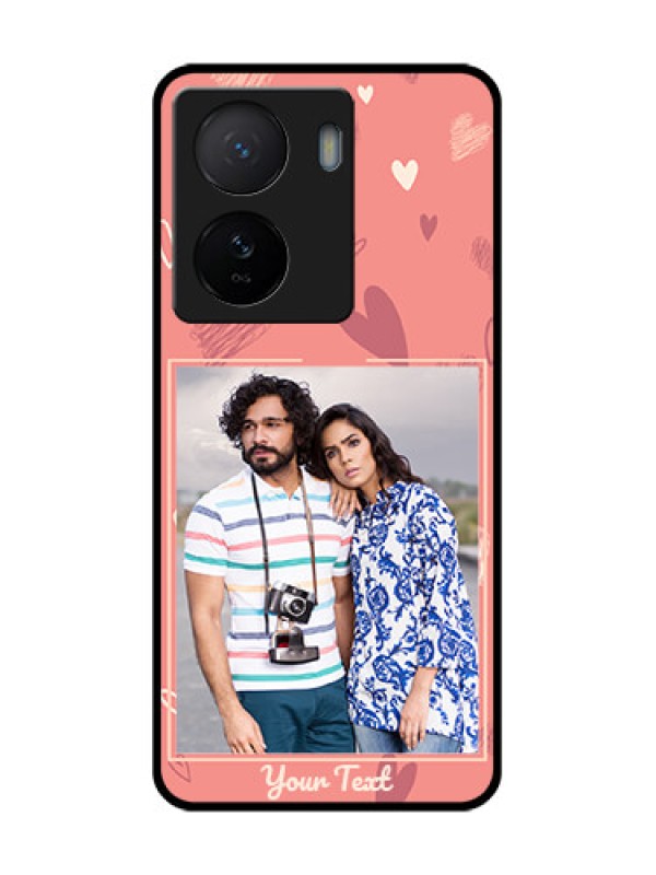 Custom iQOO Z7 5G Custom Metal Phone Case - Love Doodle Art Design