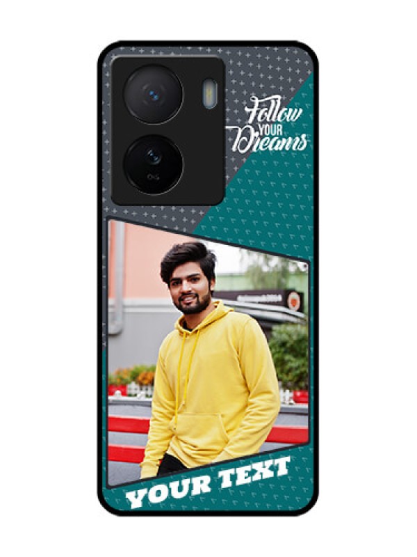 Custom iQOO Z7 5G Custom Metal Phone Case - Background Pattern Design With Quote