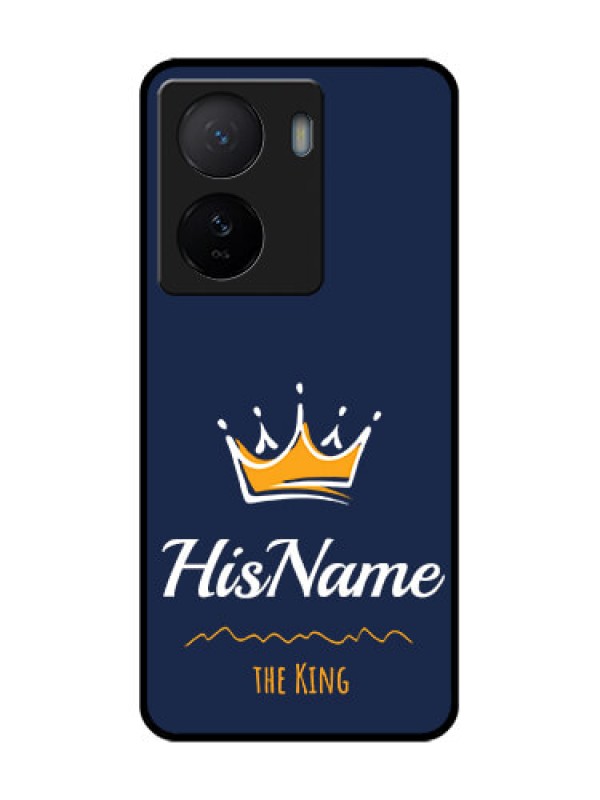 Custom iQOO Z7 5G Custom Metal Phone Case - King With Name Design