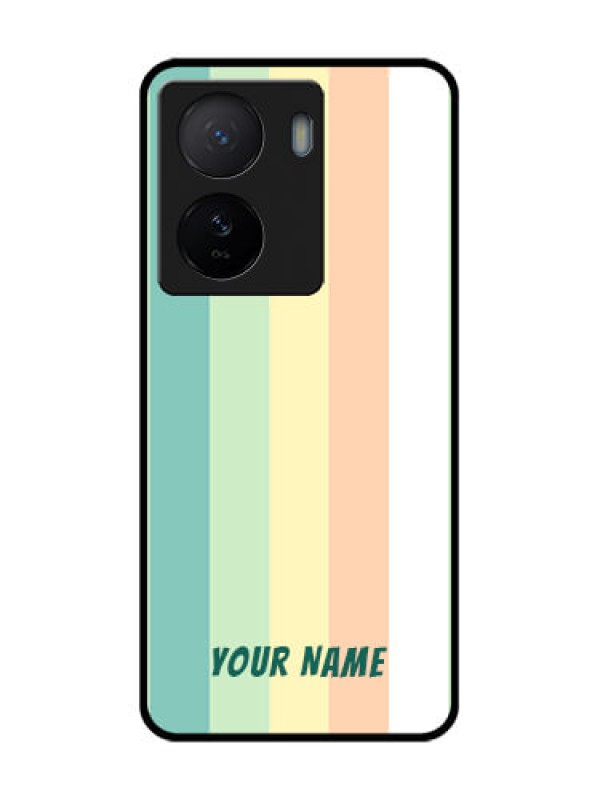 Custom iQOO Z7 5G Custom Metal Phone Case - Multi - Colour Stripes Design