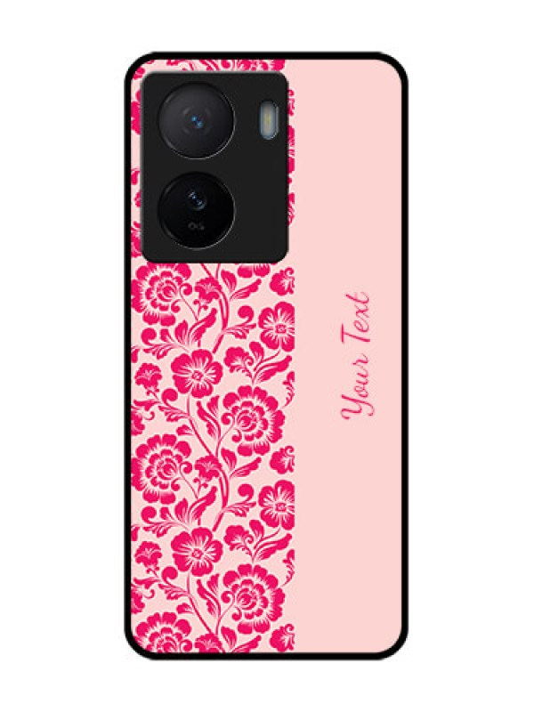 Custom iQOO Z7 5G Custom Metal Phone Case - Attractive Floral Pattern Design