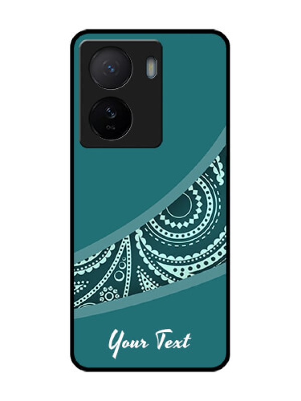 Custom iQOO Z7 5G Custom Metal Phone Case - Semi Visible Floral Design