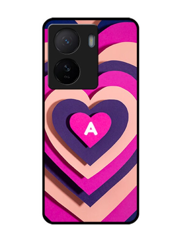 Custom iQOO Z7 5G Custom Metal Phone Case - Cute Heart Pattern Design