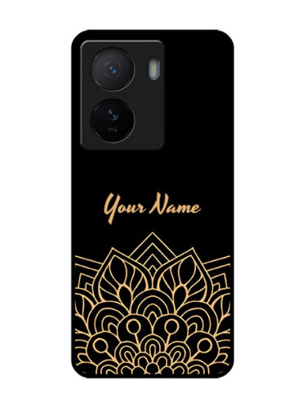 Custom iQOO Z7 5G Custom Metal Phone Case - Golden Mandala Design