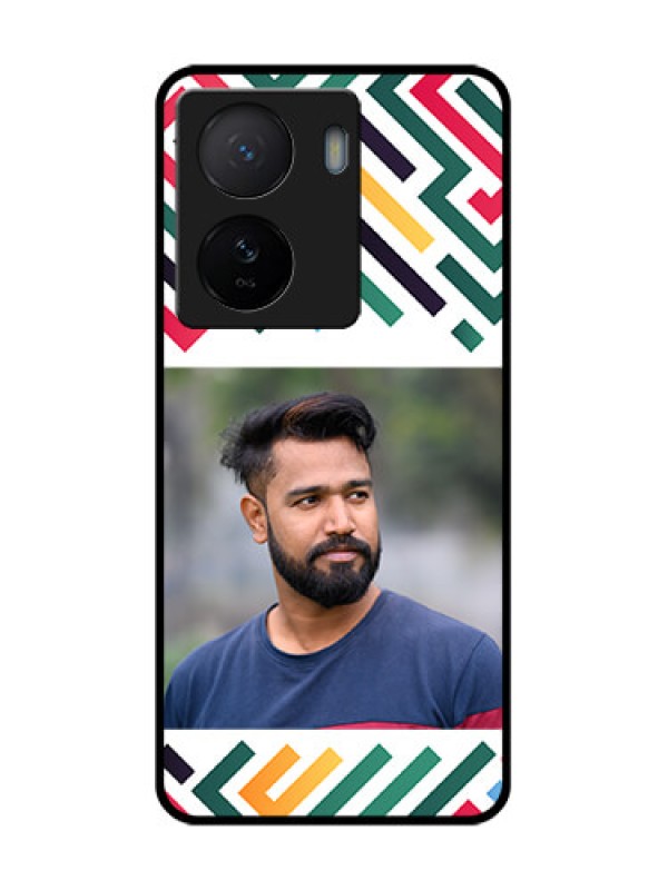 Custom iQOO Z7 5G Custom Metal Phone Case - Colorful Maze Pattern Design