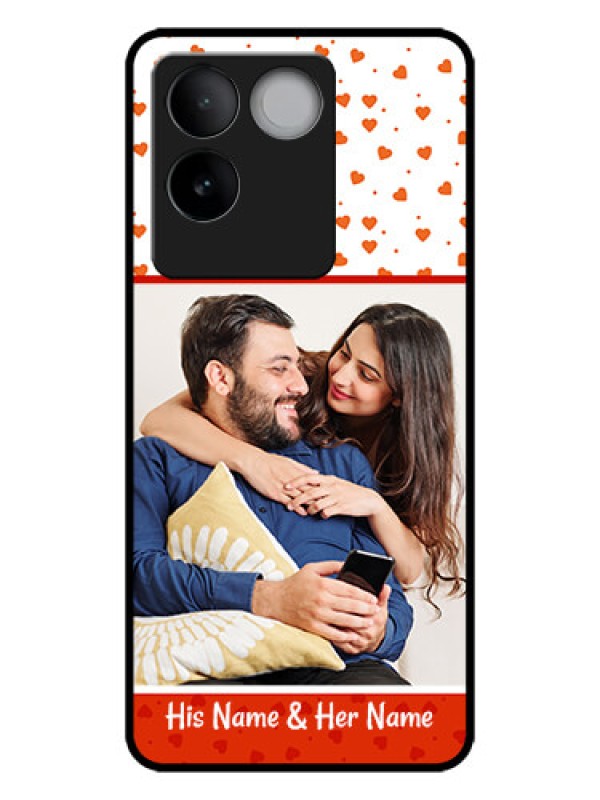 Custom iQOO Z7 Pro 5G Custom Metal Phone CaseOrange Love Symbol Design