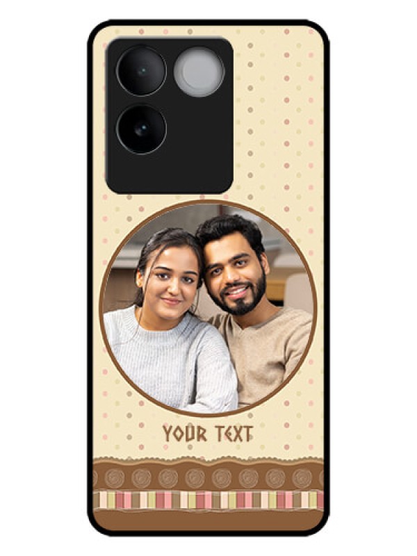 Custom iQOO Z7 Pro 5G Custom Metal Phone CaseBrown Dotted Mobile Case Design