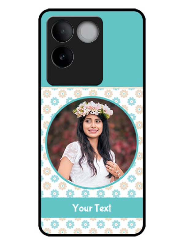 Custom iQOO Z7 Pro 5G Custom Metal Phone CaseBeautiful Flowers Design