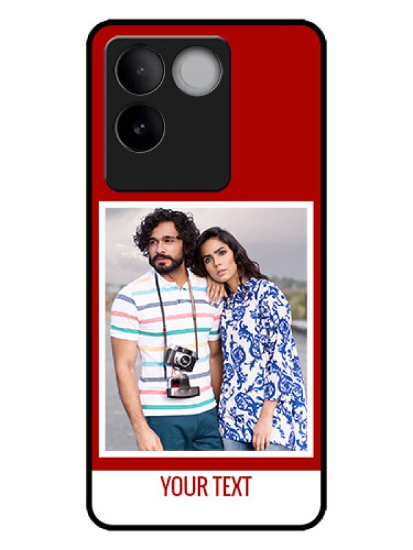 Custom iQOO Z7 Pro 5G Custom Metal Phone CaseRed Color Design