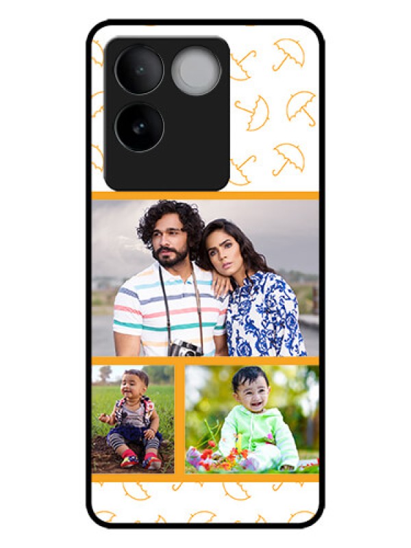 Custom iQOO Z7 Pro 5G Custom Metal Phone CaseYellow Pattern Design