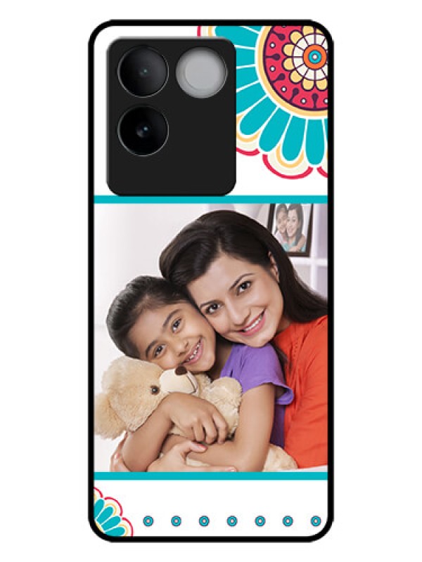 Custom iQOO Z7 Pro 5G Custom Metal Phone CaseFlower Design