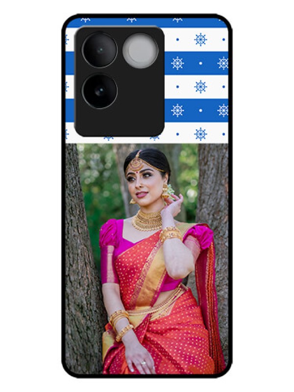 Custom iQOO Z7 Pro 5G Custom Metal Phone CaseSnow Pattern Design