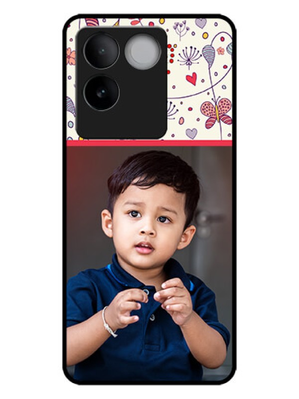 Custom iQOO Z7 Pro 5G Custom Metal Phone CasePremium Floral Design