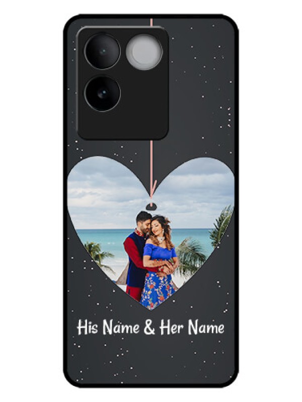 Custom iQOO Z7 Pro 5G Custom Metal Phone CaseHanging Heart Design