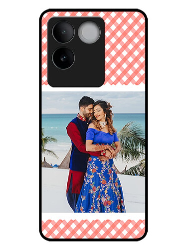 Custom iQOO Z7 Pro 5G Custom Metal Phone CasePink Pattern Design