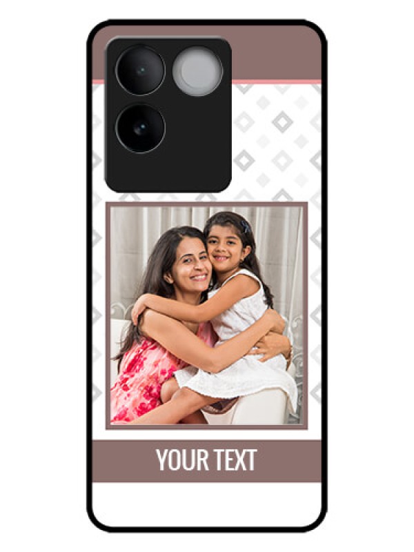 Custom iQOO Z7 Pro 5G Custom Metal Phone CaseSimple Diamond Design