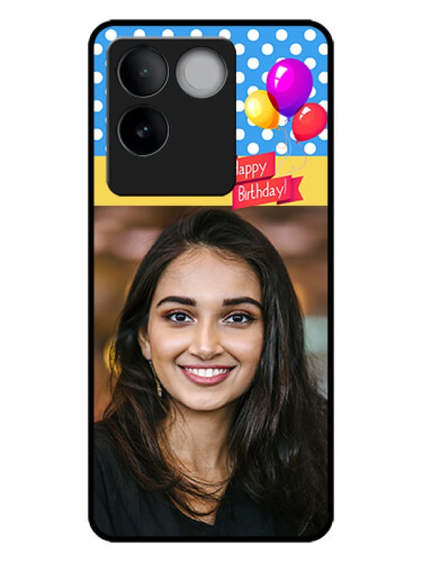 Custom iQOO Z7 Pro 5G Custom Metal Phone CaseHappy Birthday Design