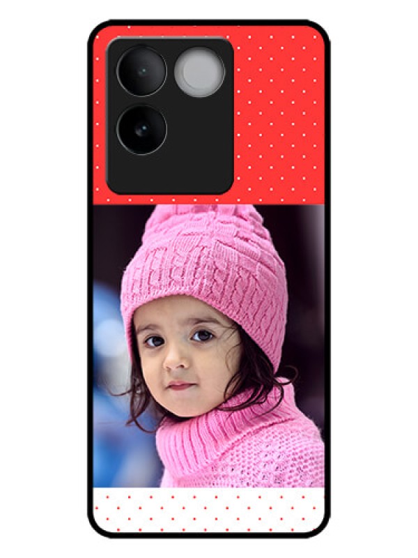 Custom iQOO Z7 Pro 5G Custom Metal Phone CaseRed Pattern Design