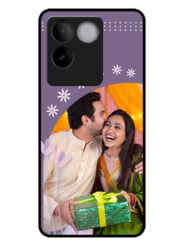 Custom iQOO Z7 Pro 5G Custom Metal Phone CaseLavender Flowers Design