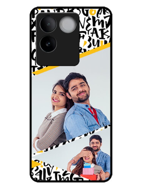 Custom iQOO Z7 Pro 5G Custom Metal Phone CaseLetters Pattern Design