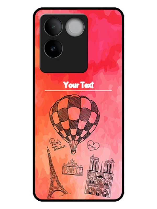 Custom iQOO Z7 Pro 5G Custom Metal Phone CaseParis Theme Design