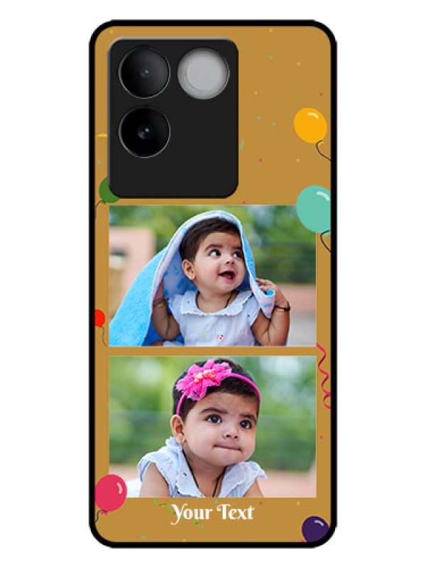 Custom iQOO Z7 Pro 5G Custom Metal Phone CaseImage Holder With Birthday Celebrations Design