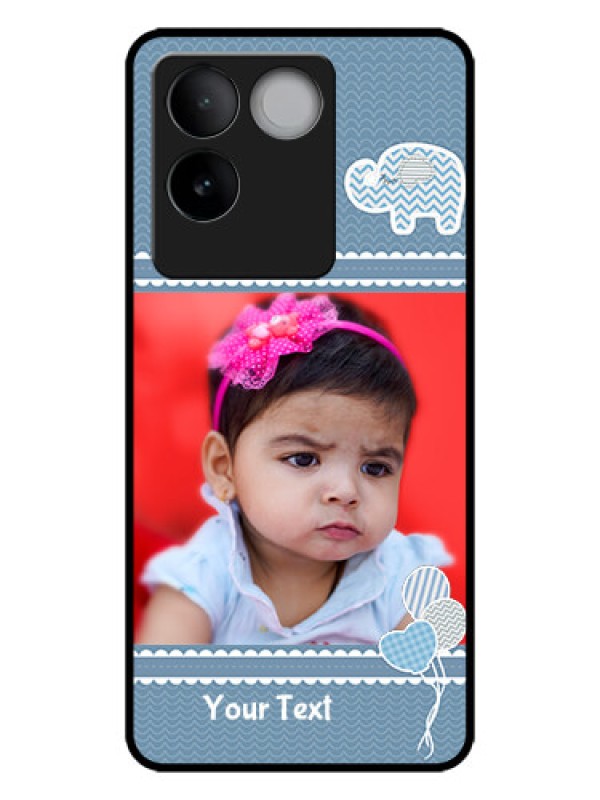 Custom iQOO Z7 Pro 5G Custom Metal Phone CaseWith Kids Pattern Design