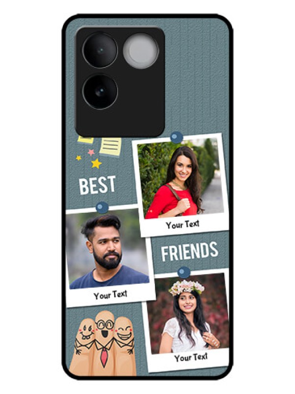 Custom iQOO Z7 Pro 5G Custom Metal Phone CaseSticky Frames And Friendship Design