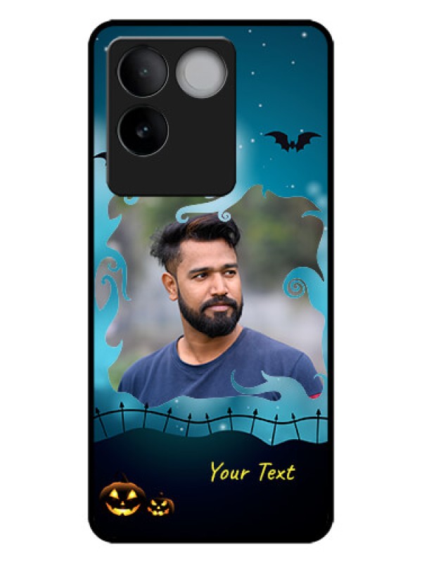 Custom iQOO Z7 Pro 5G Custom Metal Phone CaseHalloween Frame Design