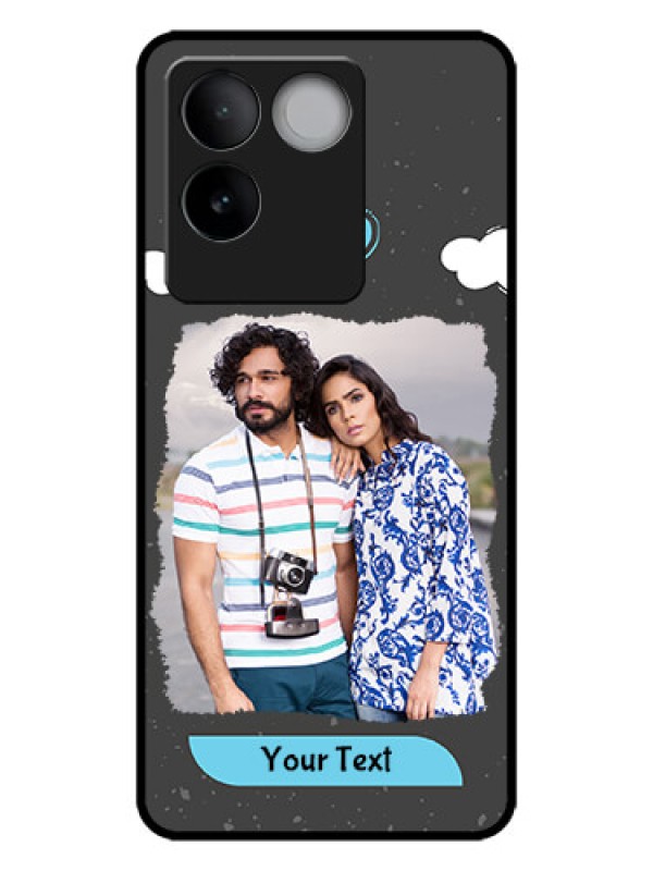 Custom iQOO Z7 Pro 5G Custom Metal Phone CaseSplashes With Love Doodles Design
