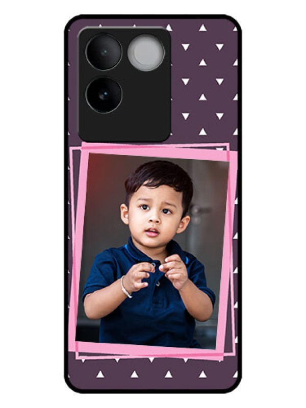 Custom iQOO Z7 Pro 5G Custom Metal Phone CaseTriangle Pattern Dotted Design