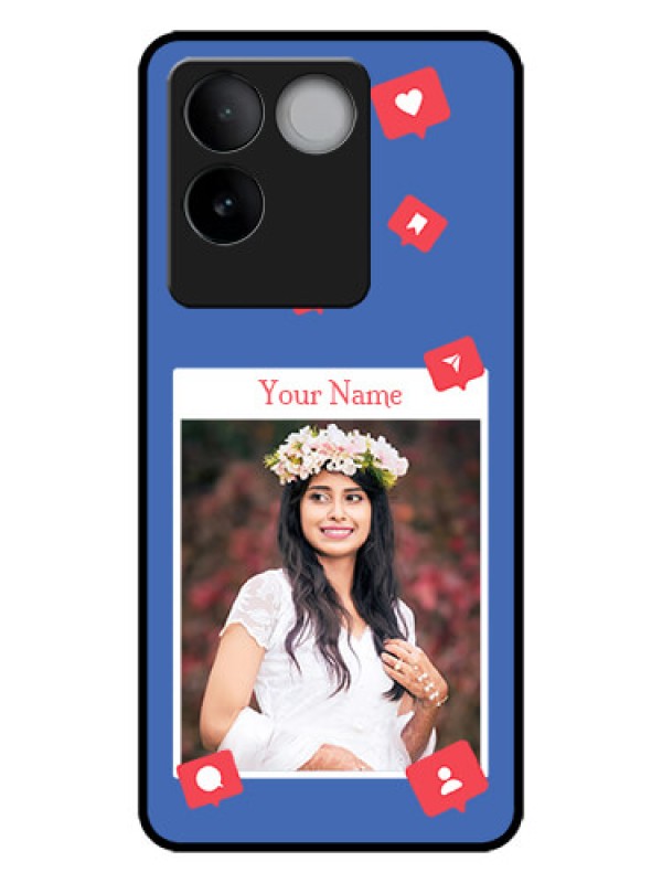 Custom iQOO Z7 Pro 5G Custom Metal Phone CaseLike Share And Comment Design