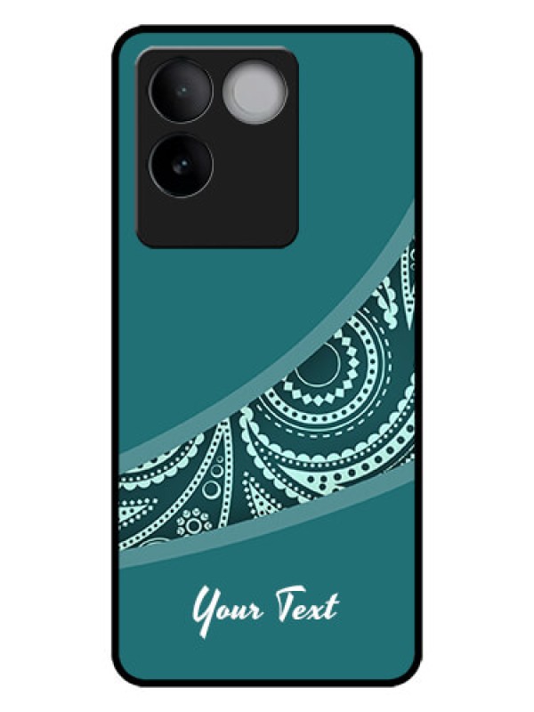 Custom iQOO Z7 Pro 5G Custom Metal Phone CaseSemi Visible Floral Design