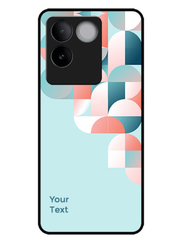 Custom iQOO Z7 Pro 5G Custom Metal Phone CaseStylish Semi - Circle Pattern Design