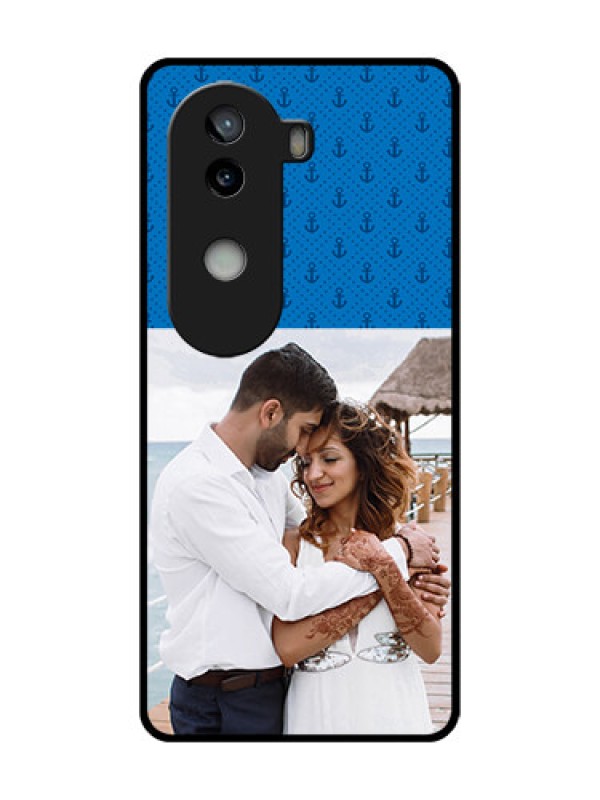 Custom iQOO Z9s 5G Custom Metal Phone Case - Blue Anchors Design