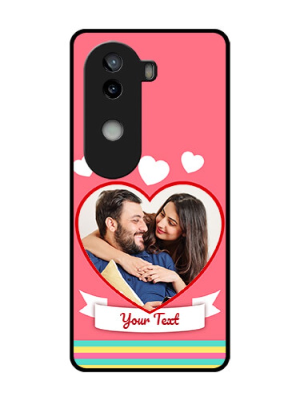 Custom iQOO Z9s 5G Custom Metal Phone Case - Love Shapes Doodle Design