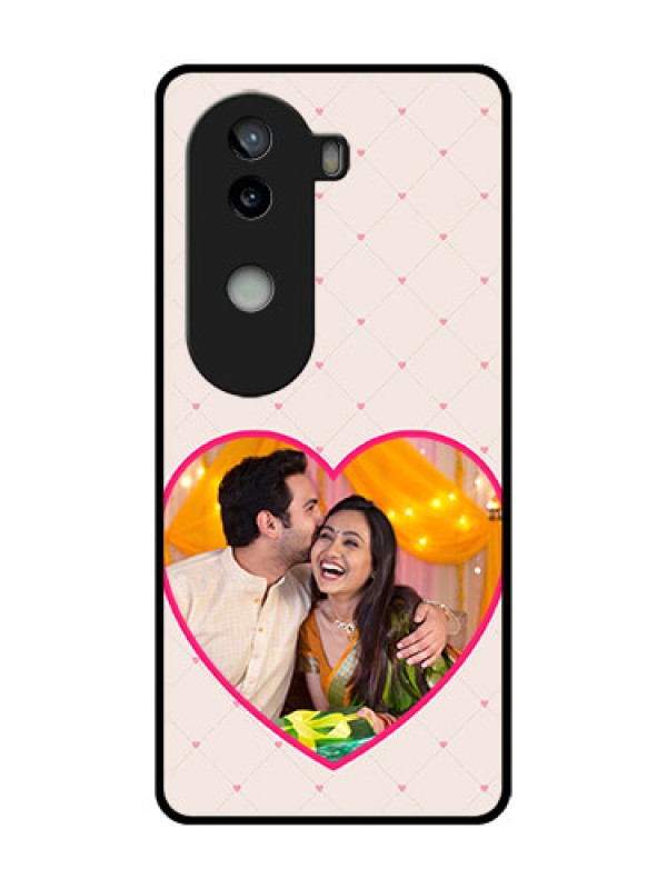 Custom iQOO Z9s 5G Custom Metal Phone Case - Heart Shape Design