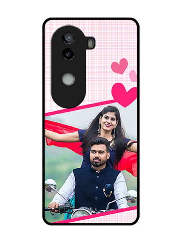 Custom iQOO Z9s 5G Custom Metal Phone Case - Love Shape Heart Design