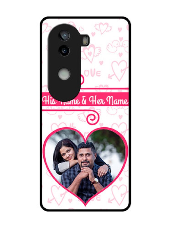 Custom iQOO Z9s 5G Custom Metal Phone Case - Heart Shape Love Design