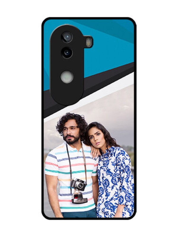 Custom iQOO Z9s 5G Custom Metal Phone Case - Simple Pattern Photo Upload Design